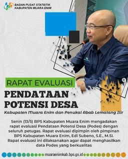 RAPAT EVALUASI PENDATAAN POTENSI DESA KABUPATEN MUARA ENIM DAN PENUKAL ABAB LEMATANG ILIR